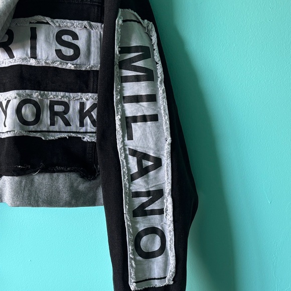 American Bazi Black and Gray Bomber Jacket - Picture 6 of 12